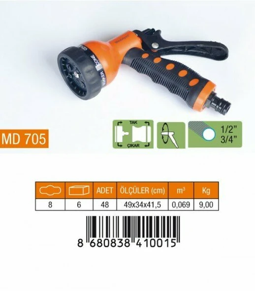 MEDALYAN MD 705 Otom. 7 Fonksiyonlu Tetikli Tabanca ürün görseli 1