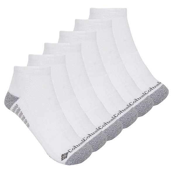 Columbia Athletic Fashion No-Show With Pique Footbed 6'lı Erkek Kısa Çorap C1181_WHI ürün görseli 1