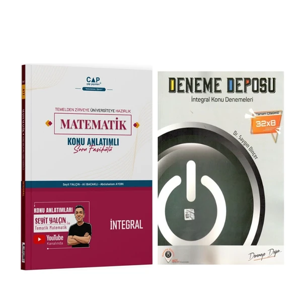 Çap Yayınları Matematik İntegral ve Deneme Deposu Konu Denemeleri Seti 2 Kitap ürün görseli 1