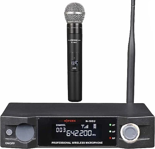 Uhf Kablosuz Mikrofon 1 EL Nwork N-100U ürün görseli 1