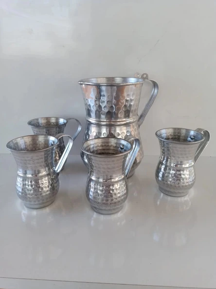 Aluminyum Sürahi ve Bardak. - Resim 2