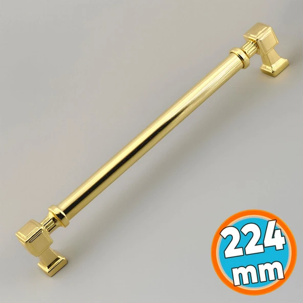 Mobilya Çekmece Mutfak Dolabı Dolap Kapak Kulplar Kulb Kulp Gold Altın Kulp 224 mm ürün görseli 1