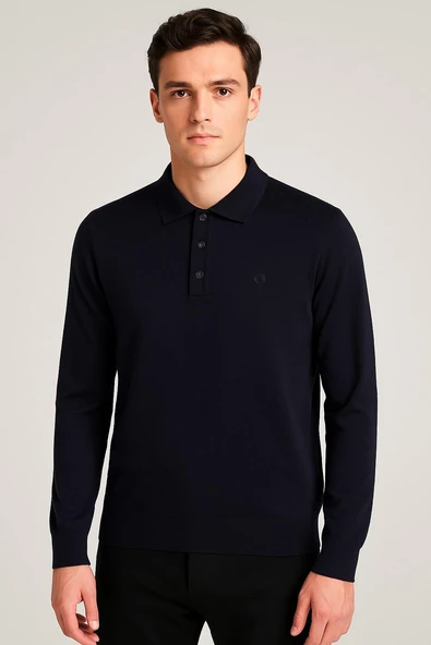 Simenti Regular Polo Yaka Düğmeli Erkek Triko - 7422 - Resim 6