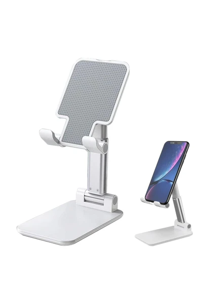 Katlanabilir Yükseklik Ayarlı Tablet Telefon Standı – 360° Döner, Taşınabilir, Ofis ve Ev Kullanımına Uygun ürün görseli 1