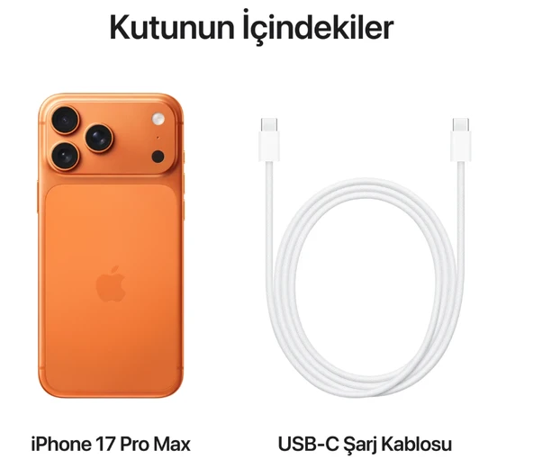 Apple iPhone 17 Pro Max 256 GB Kozmik Turuncu Ithalatçı