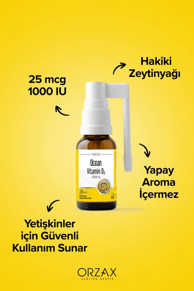 OCEAN VITAMIN D 1000 IU 20 ML SPREY - Resim 3