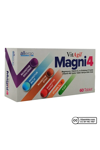 ALLERGO VITAGIL MAGNI 4 MAGNEZYUM 60 TB ürün görseli 1