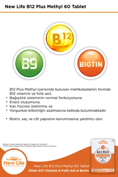 NEW LIFE B12 PLUS 60 TABLET - Resim 4