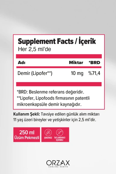 OCEAN MICROFER SURUP 250 ML - Resim 2