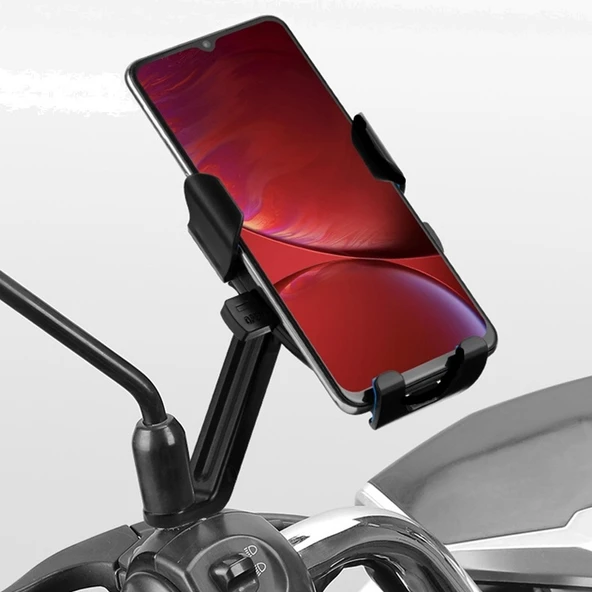 Bisiklet ve Motosiklet İçin Dikiz Aynası Cep Telefonu Tutucusu USB Yuvası Kablolu ürün görseli 1