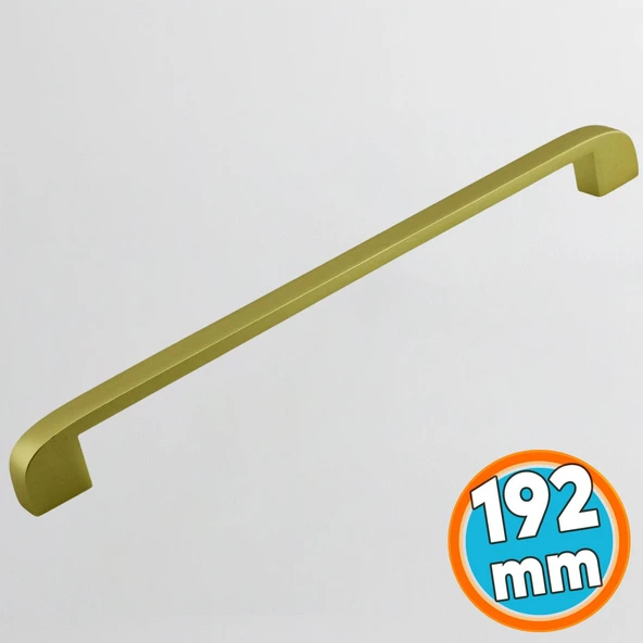 Mobilya Mutfak Çekmece Dolap Dolabı Kulbu Kulpu Kulpları (192 mm - 19.2 cm) Mat Gold Metal ürün görseli 1