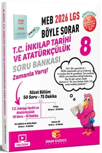 2026 8. Sınıf LGS T.C. İnkılap Tarihi ve Atatürkçülük MEB Böyle Sorar Soru Bankası Sinan Kuzucu ürün görseli 1