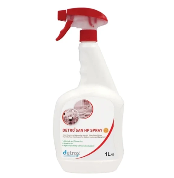 Detro San Hp Spray Tıbbi Cihazlar İçin Hızlı Yüzey Dezenfektanı 1 LT ürün görseli 1