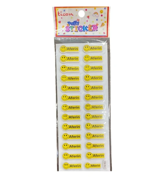 Ticon Süpersin Aferin Harika Sticker - 3 adet ürün görseli 1
