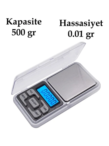 Xnews Dijital Hassas Elektronik Kuyumcu Cep Terazisi Tartı 500 gr / 0.1 Gr- ürün görseli 1
