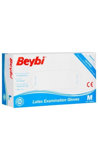 Dermal Beybi Lateks Muayene Eldiveni 100 lü Medium - Resim 3