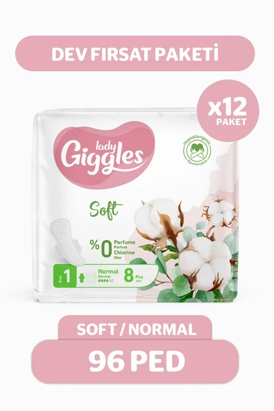 Lady Soft Hijyenik Ped Normal Dev Fırsat Paketi 96 Adet ürün görseli 1