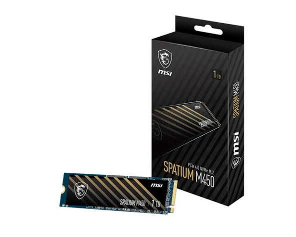 1TB MSI SPATIUM M450 PCIE 4.0 NVME M.2 V1 3400/2400MB/s ürün görseli 1
