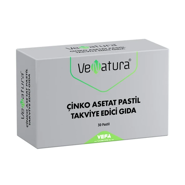 VeNatura Çinko Asetat Pastil Takviye Edici Gıda 30 Pastil ürün görseli 1