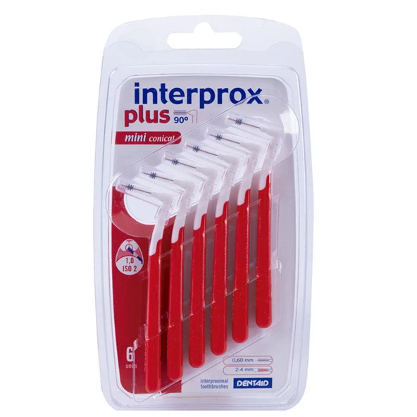 Dentaid INTERPROX Plus 2G MiniConical Blister 6 Adet - Kırmızı - N5251021 ürün görseli 1
