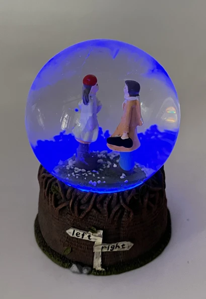 Left or Right Işıklı Kar Küresi - Resim 4