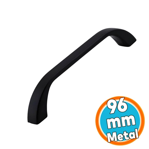 Metal Mutfak Mobilya Çekmece Mutfak Dolap Dolabı Kulpları Kapak Kulbu 9.6 cm Kulp 96 mm Siyah ürün görseli 1
