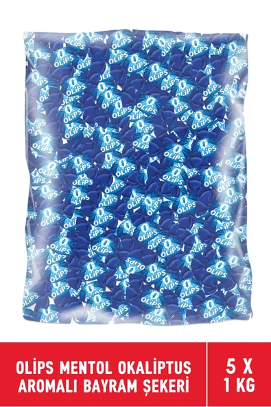 Kent Olips Mentol Okaliptus Aromalı Naneli Bayram Şekeri 1 KG X 5 Adet ürün görseli 1