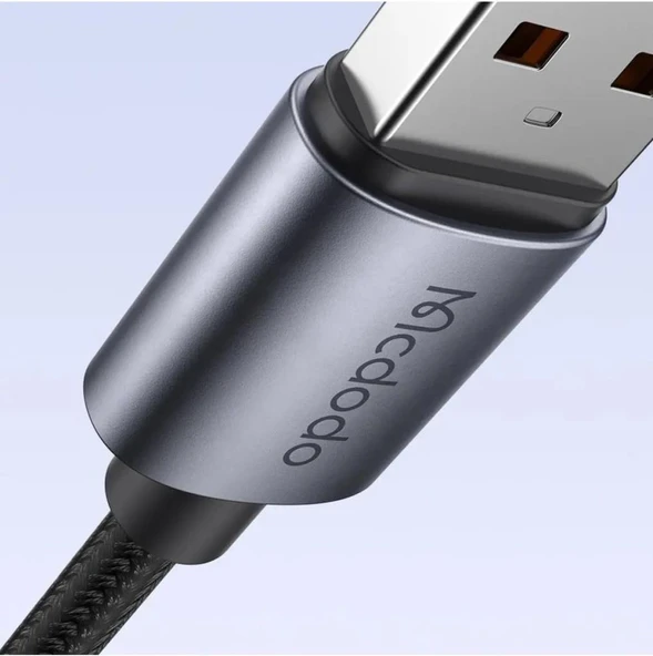 Mcdodo CA-5660 Usb iPhone Led Işıklı Data Şarj Kablosu 1.2M - Siyah - Resim 3