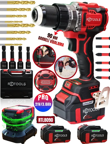 RETOOLS BORDO 90 NM VİDALAMA ürün görseli 1