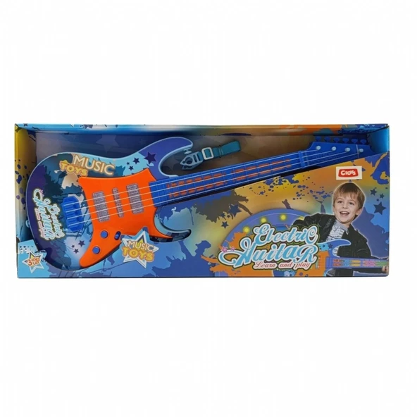 Ctoys Pilli Müzikli Sesli Mavi Electro Giter 5030A ürün görseli 1