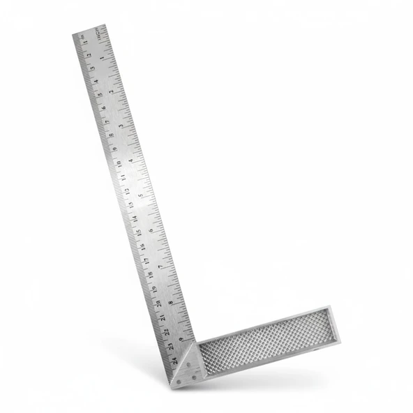 Alüminyum 25 cm 10 inch Kaynakçı L Gönye Marangoz Fayansçı Kaynakçı L Cetveli ürün görseli 1