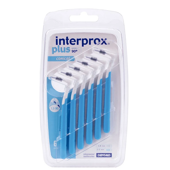 Dentaid INTERPROX Plus 2G Conical Blister 6 Adet - Mavi ürün görseli 1