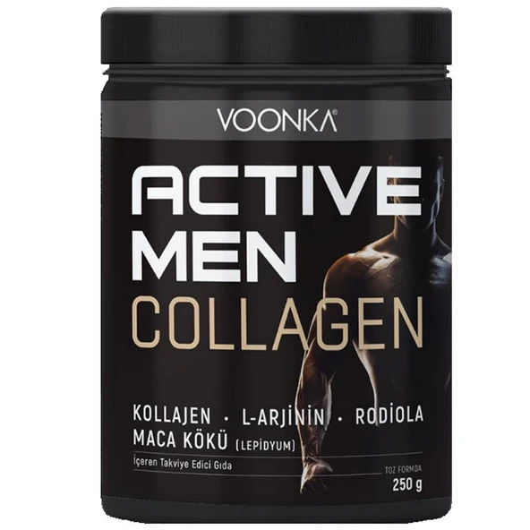 Voonka Collagen Active Men Toz Yeşil Elma 250 gr ürün görseli 1