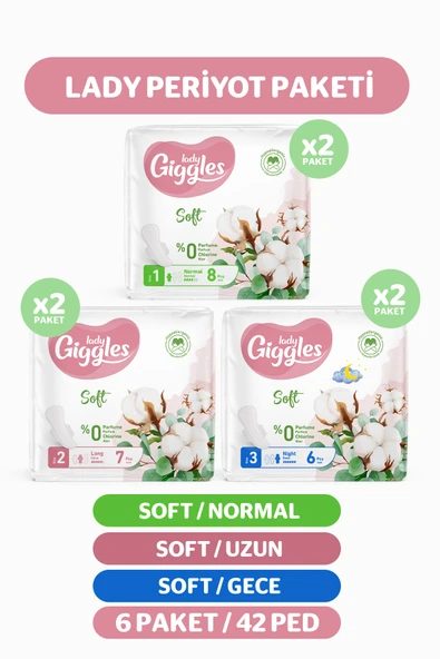 Lady Soft Hijyenik Ped Mix Paketi 42 Adet ürün görseli 1