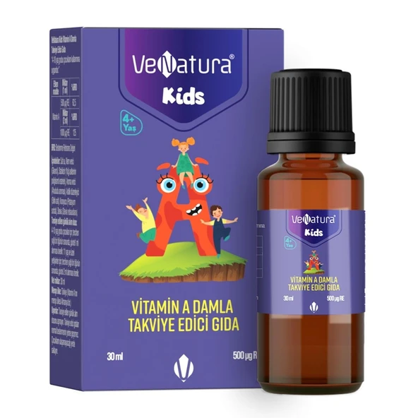 VeNatura Kids Vitamin A Damla Takviye Edici Gıda 30 ml ürün görseli 1