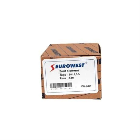 Eurowest 0,50-2,5mm Geçmeli Buat Klemensi Sarı ürün görseli 1