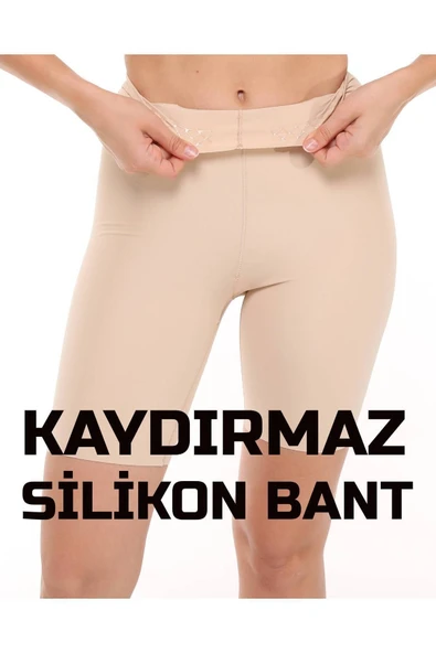Korselines Kaydırmaz Silikon Bantlı Lazer Kesim Inceltici Etkili Paçalı Hayalet Korse ürün görseli 1