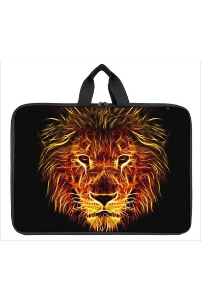 askılı, fermuarlı 35x50 resim çantası su geçirmez ketenli kumaş 35x50 proje çantası aslan ürün görseli 1