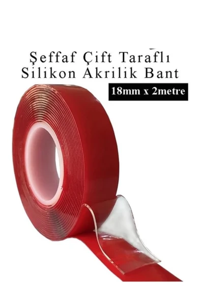 çift taraflı akrilik bant 18 mm x 2 m. 1 adet ürün görseli 1