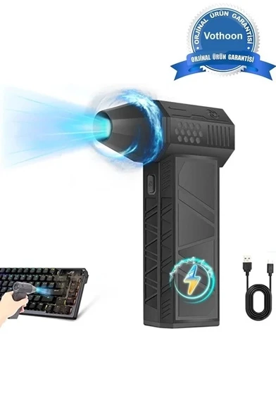 Turbo Jet 130000RPM Şarjlı Turbo Jet Şiddetli Fan Güçlü Hava Üfleyici Araç Süpürgesi 4000 Mah 52M/Sec ürün görseli 1