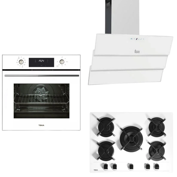Teka Ankastre Set Beyaz (HAK 629 WH AUTOPERFECT -TVT 90-GBC 75030 WH) ürün görseli 1