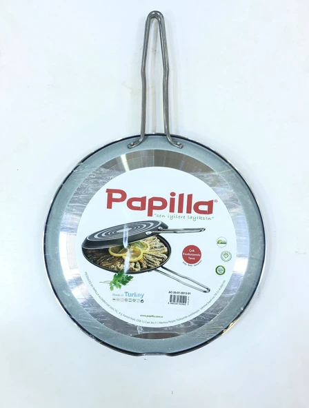 Papilla Redio 32 cm Çift Taraflı Balık Börek Hamsi Krep Menemen Tavası Yeşil ürün görseli 1