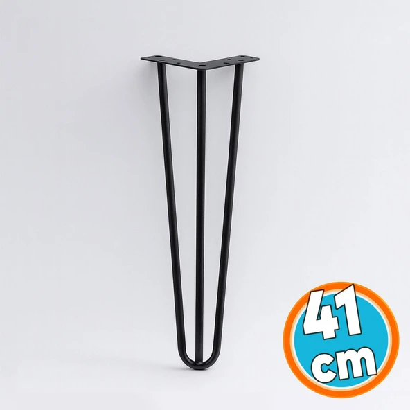 Sehpa ve Masa Ayağı 41 cm Tekli Dayanıklı Mobilya Destek Ayağı Yükseltici Ayak Modeli Siyah Metal ürün görseli 1