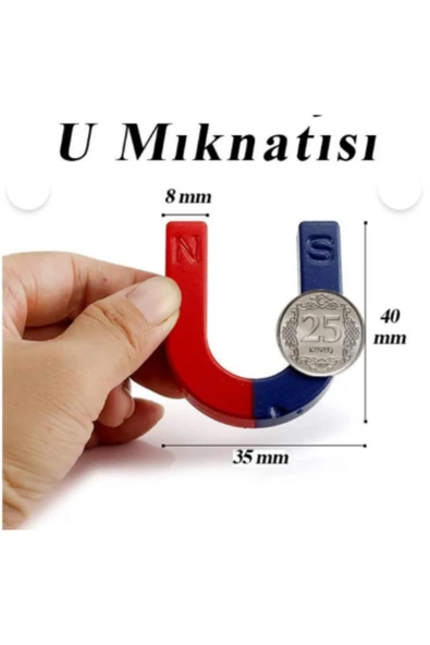 2 adet U mıknatıs nal tipi mıknatıs - Resim 2