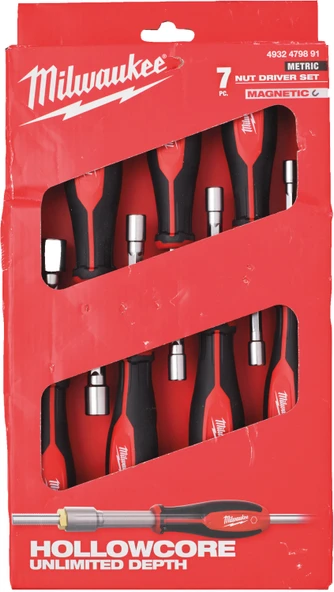 Milwaukee Hollowcore Manyetik Lokma Tornavida Set - 7 Parça 4932479891 ürün görseli 1