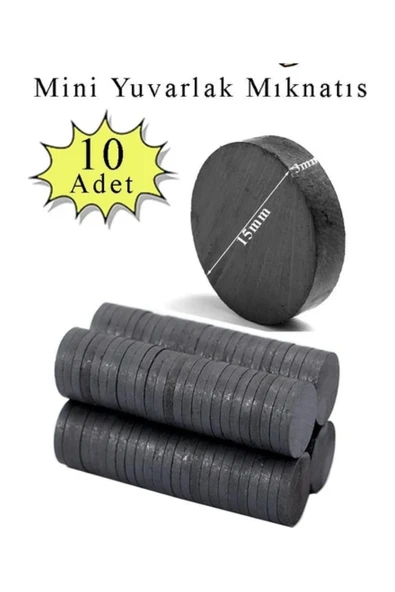 10 adet mini yuvarlak mıknatıs magnet mıknatısı ürün görseli 1