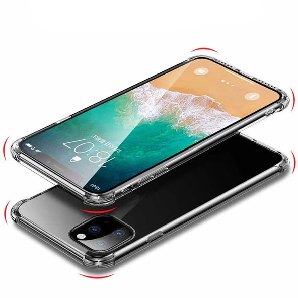 iPhone 11 Pro Max Darbe Emici Kamera Kor. Antişok Şeffaf Kılıf ürün görseli 1