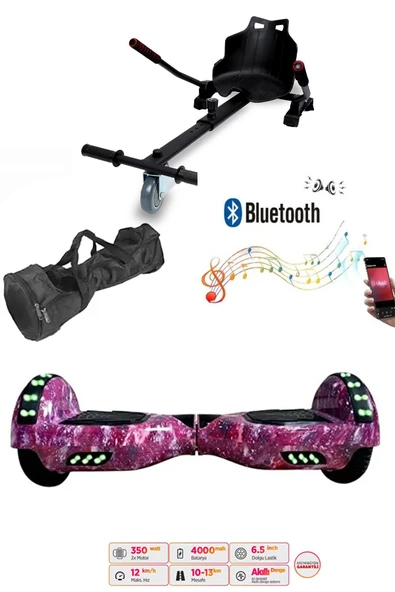 Citymate Elektrikli Kaykay Akıllı Denge Hoverboard + HoverKart + Çanta FULL LEDLİ EXTREM PAKET D13 ürün görseli 1