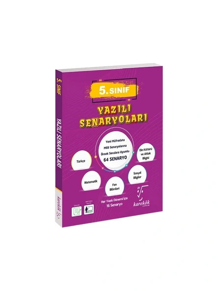 Karekök 5. Sınıf Tüm Dersler Yazılı Senaryoları Karekök Yayınları ürün görseli 1