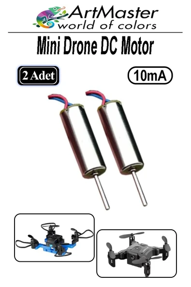 Mini Drone Motoru 2 Adet Çekirdeksiz Yüksek Hızlı Güçlü Deney Dc Dron Motoru Uçak Mini Drone Motoru Okul Helikopter ürün görseli 1